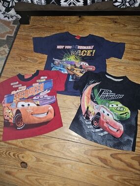 Kids T-Shirt - Red, Navy, Black (Lightning McQueen) Vintage 3t Lot